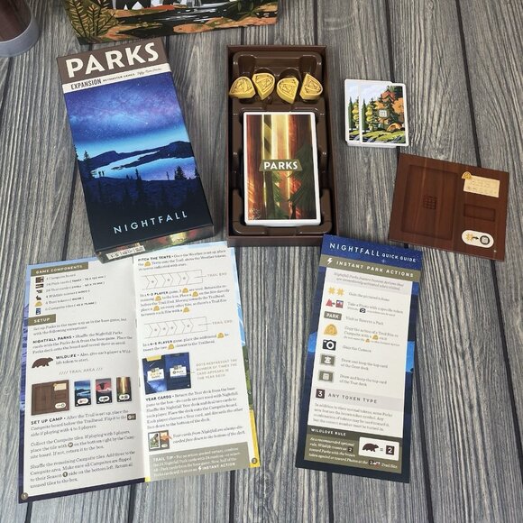 Parks Board Game Keymaster Board Game & Parks Nightfall expansion And Playmat - Picture 6 of 12